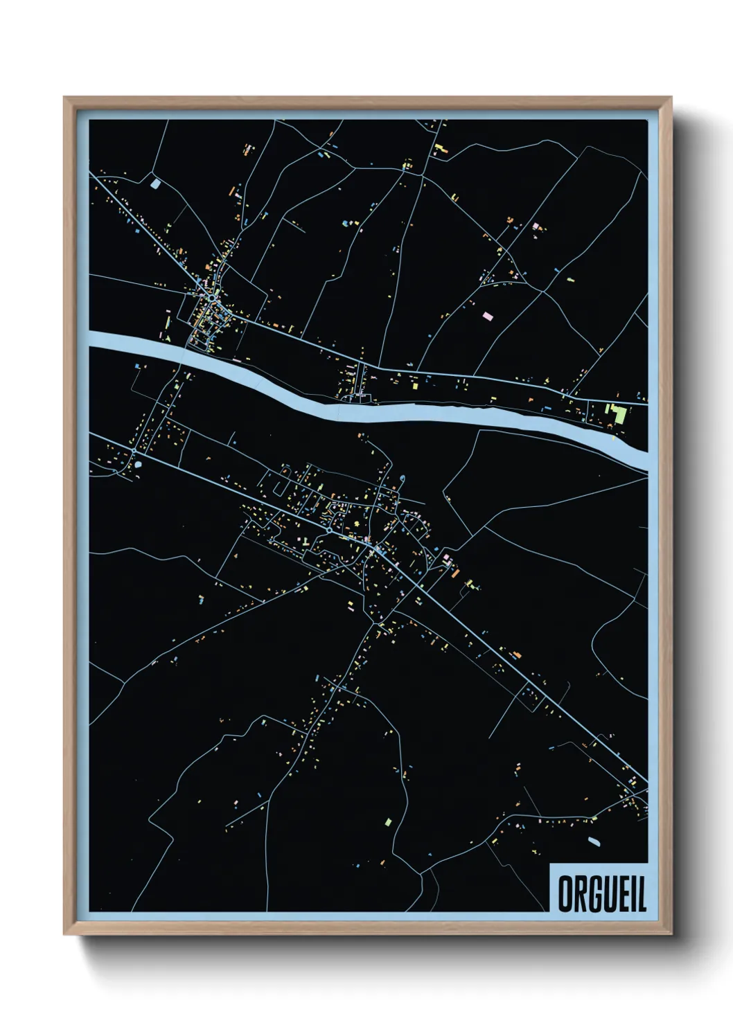 Une affiche de carte sur Orgueil