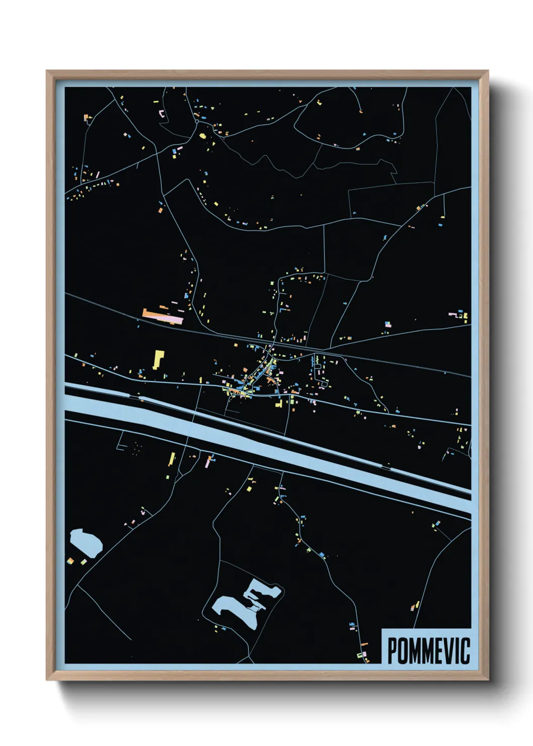 Une affiche de carte sur Pommevic