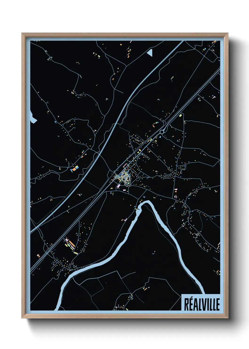 Une affiche de carte sur Réalville