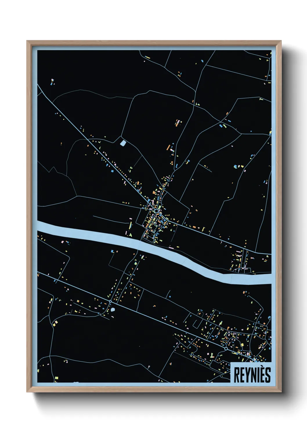 Une affiche de carte sur Reyniès