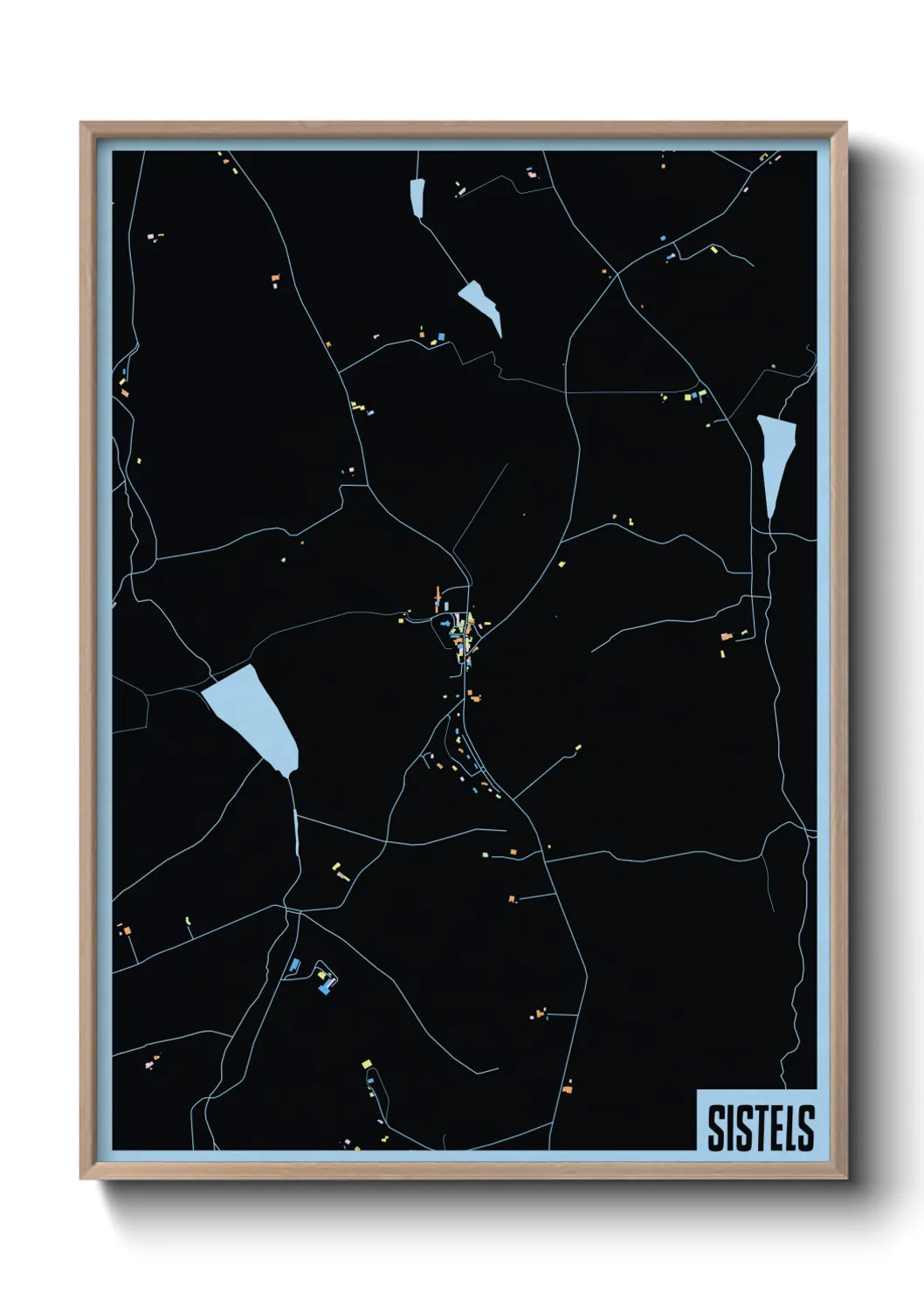 Une affiche de carte sur Sistels