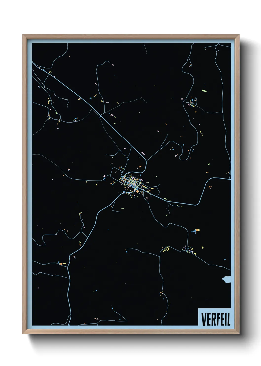 Une affiche de carte sur Verfeil