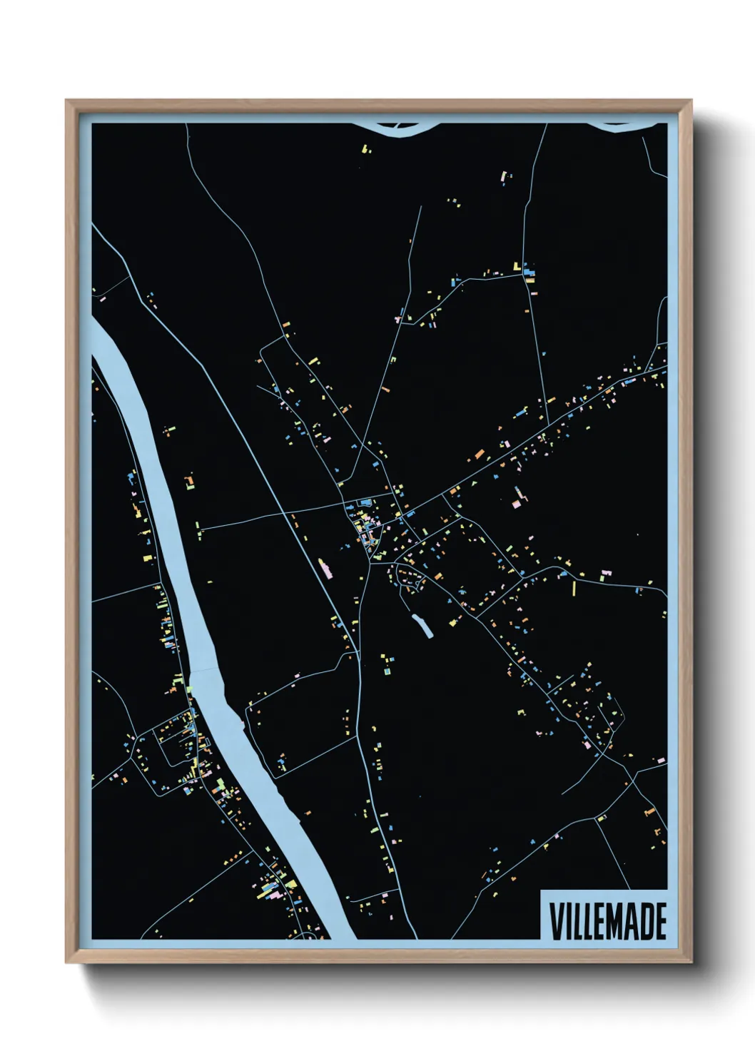 Une affiche de carte sur Villemade