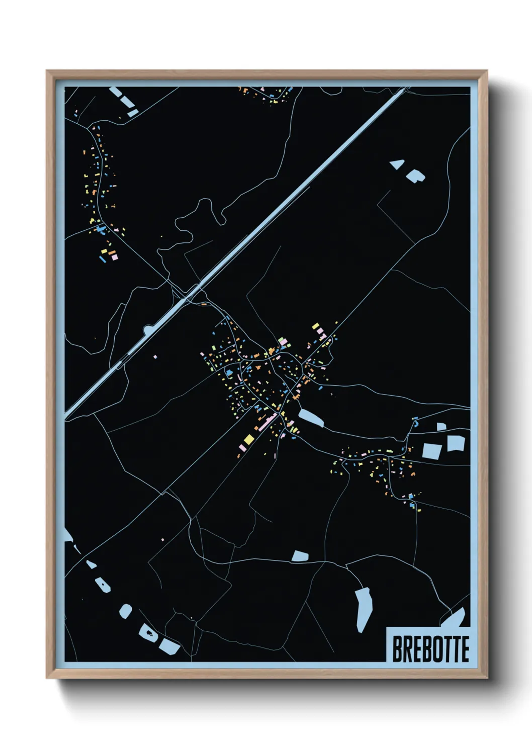 Une affiche de carte sur Brebotte