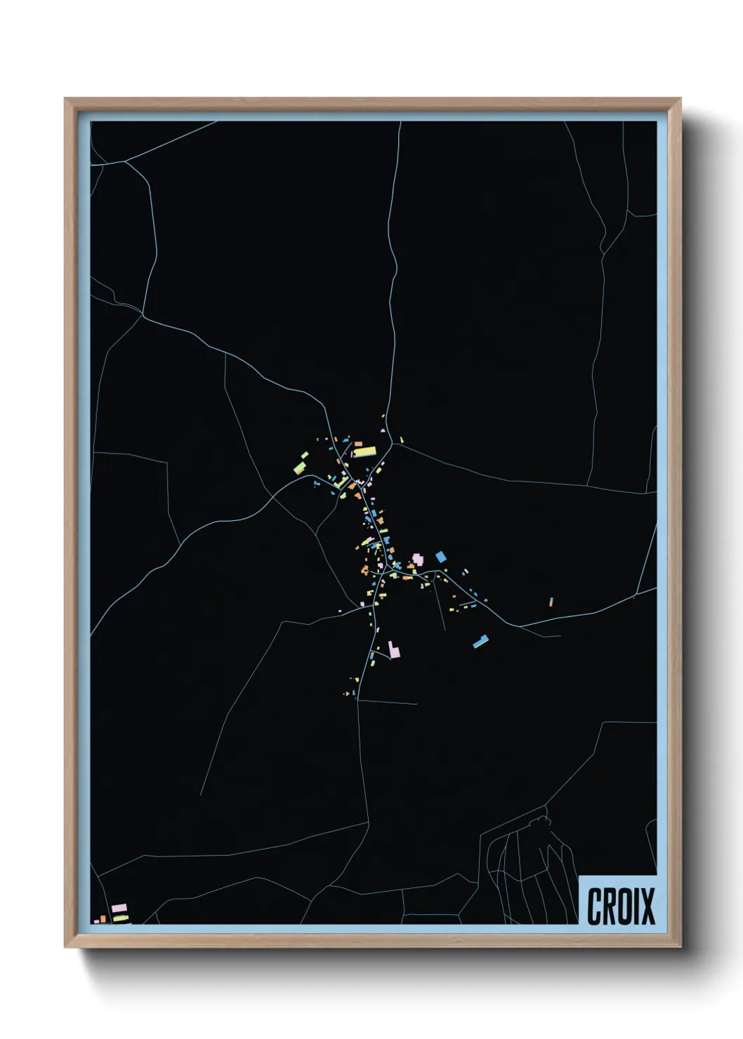 Une affiche de carte sur Croix