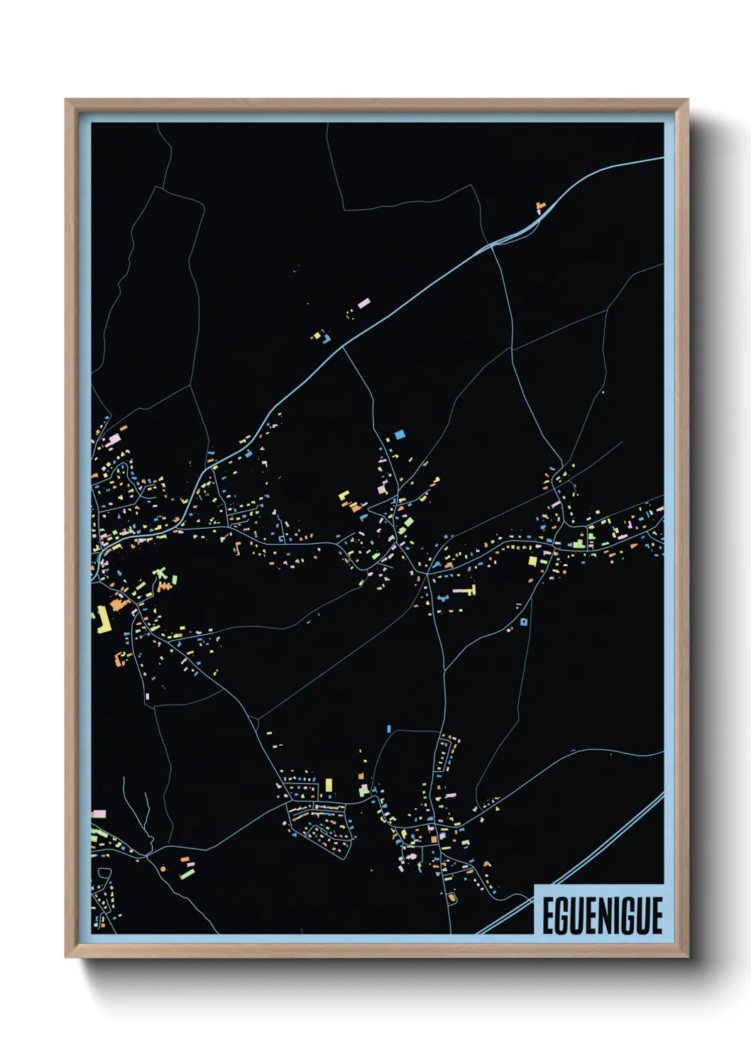 Une affiche de carte sur Eguenigue