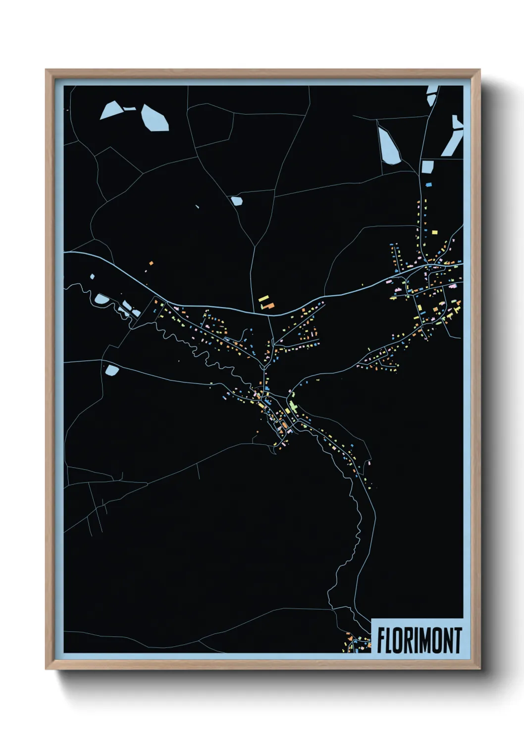 Une affiche de carte sur Florimont