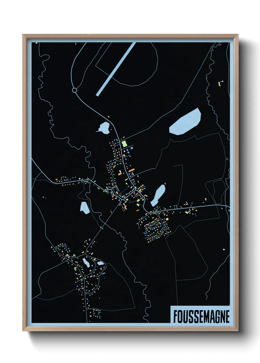 Une affiche de carte sur Foussemagne