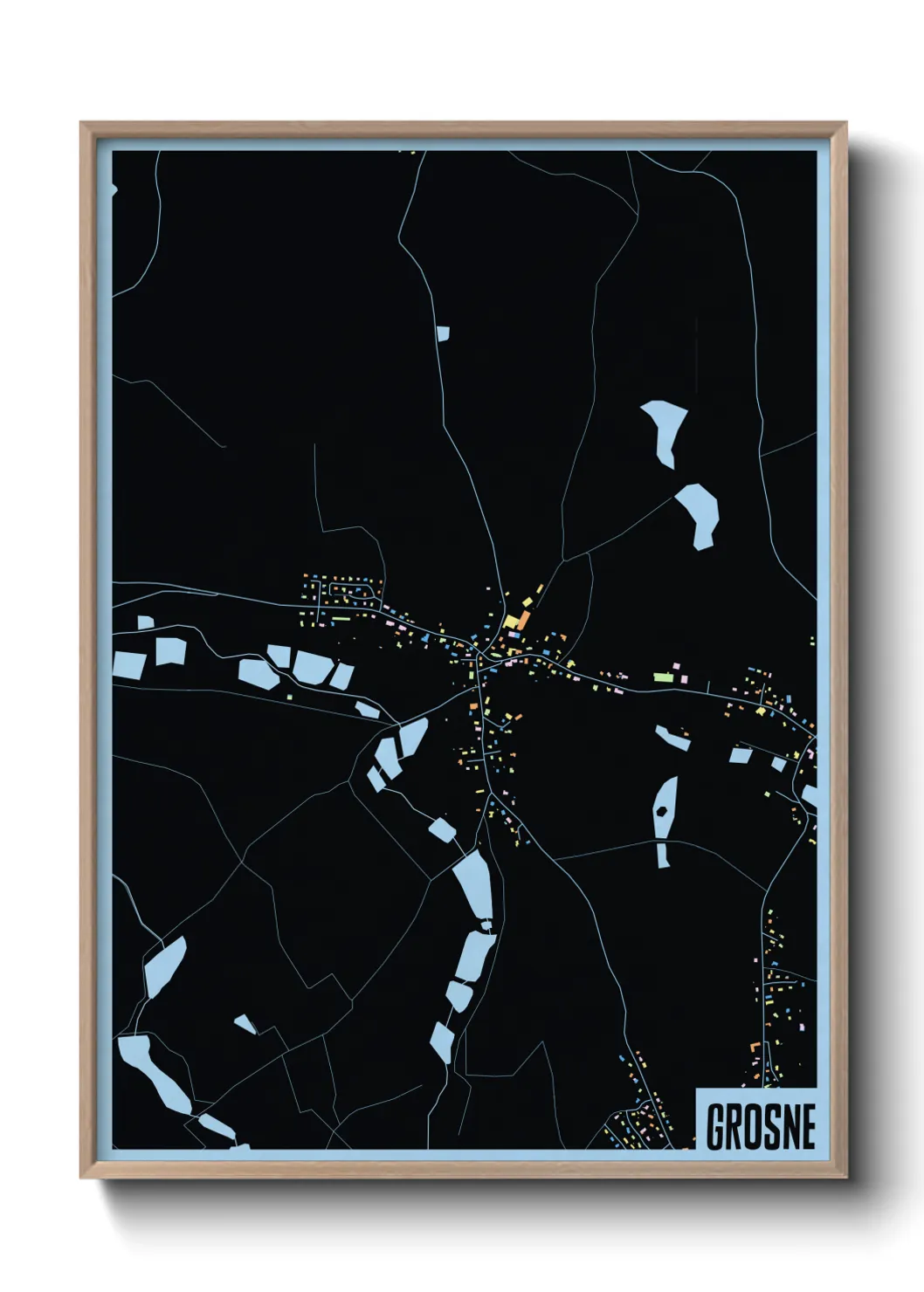 Une affiche de carte sur Grosne