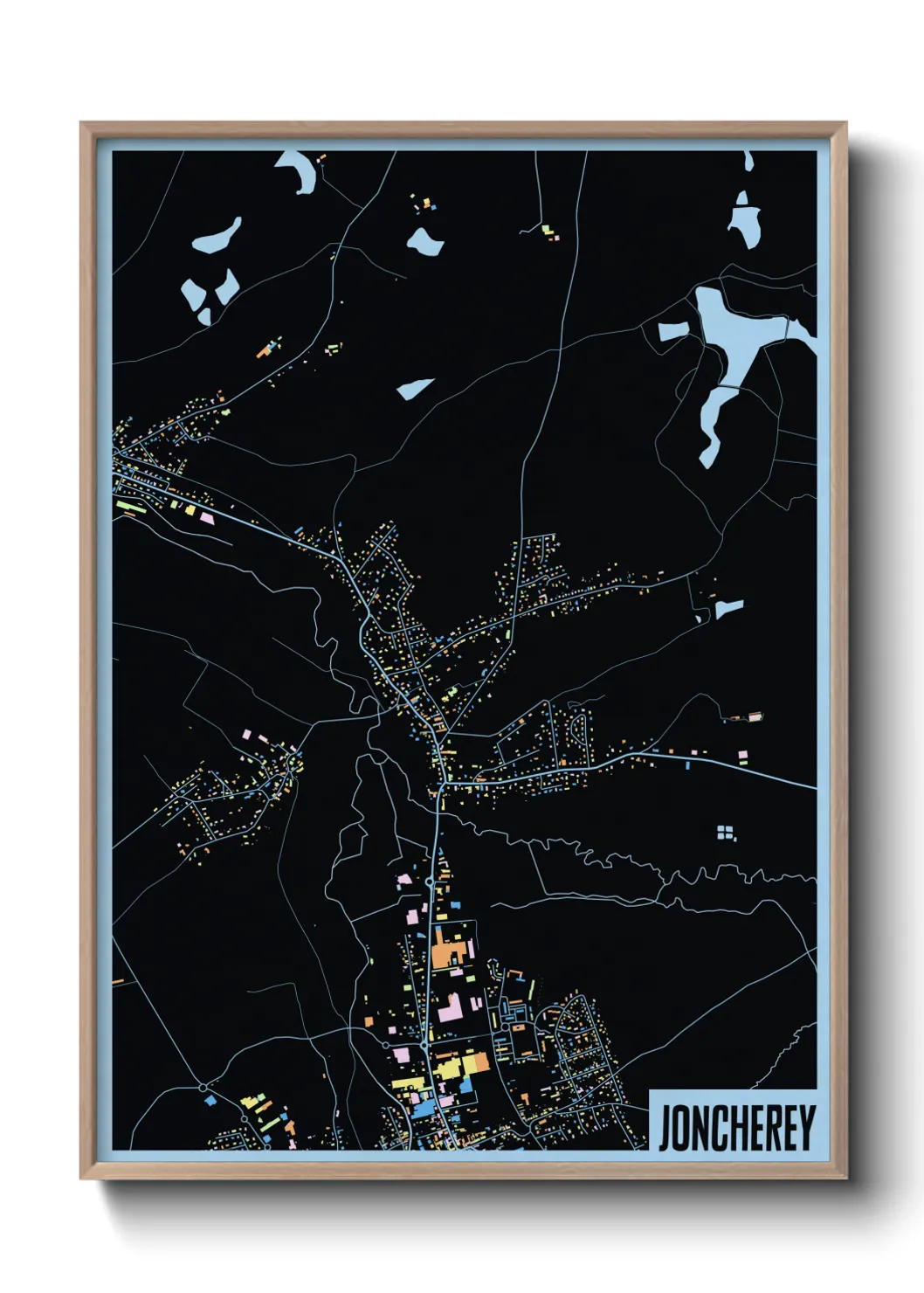 Une affiche de carte sur Joncherey