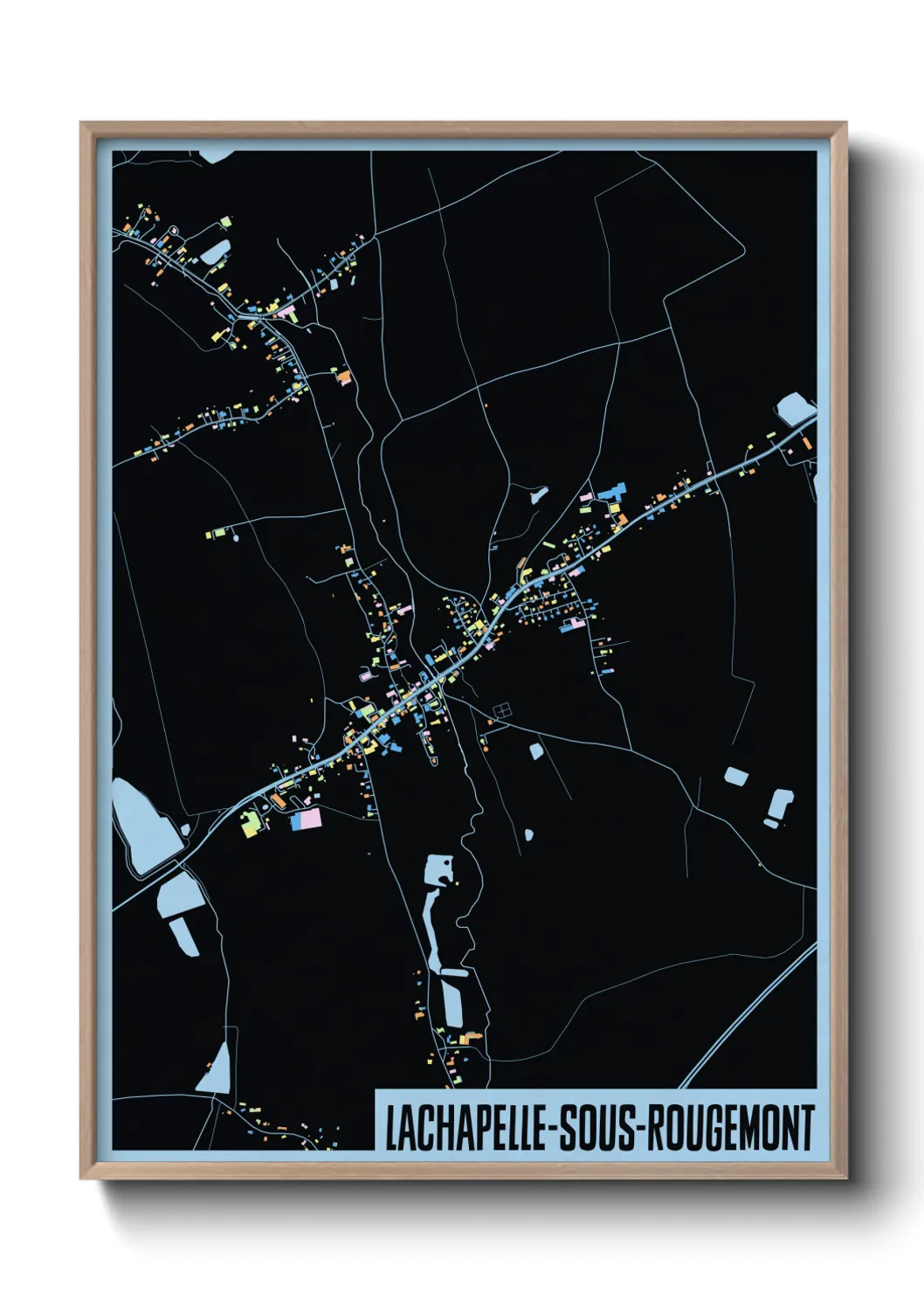 Une affiche de carte sur Lachapelle-sous-Rougemont