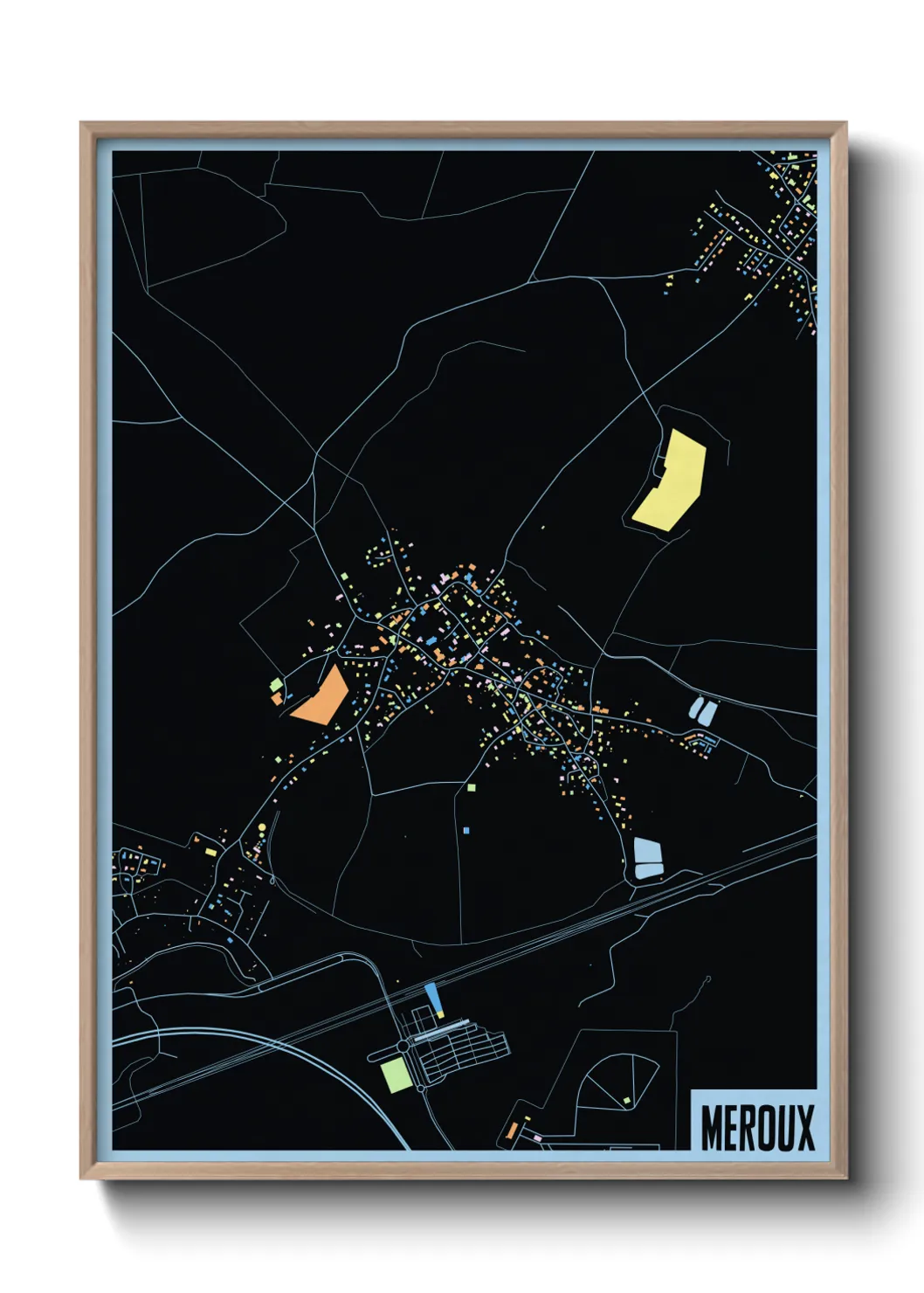 Une affiche de carte sur Meroux