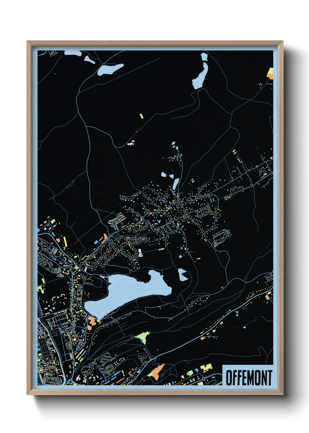 Une affiche de carte sur Offemont