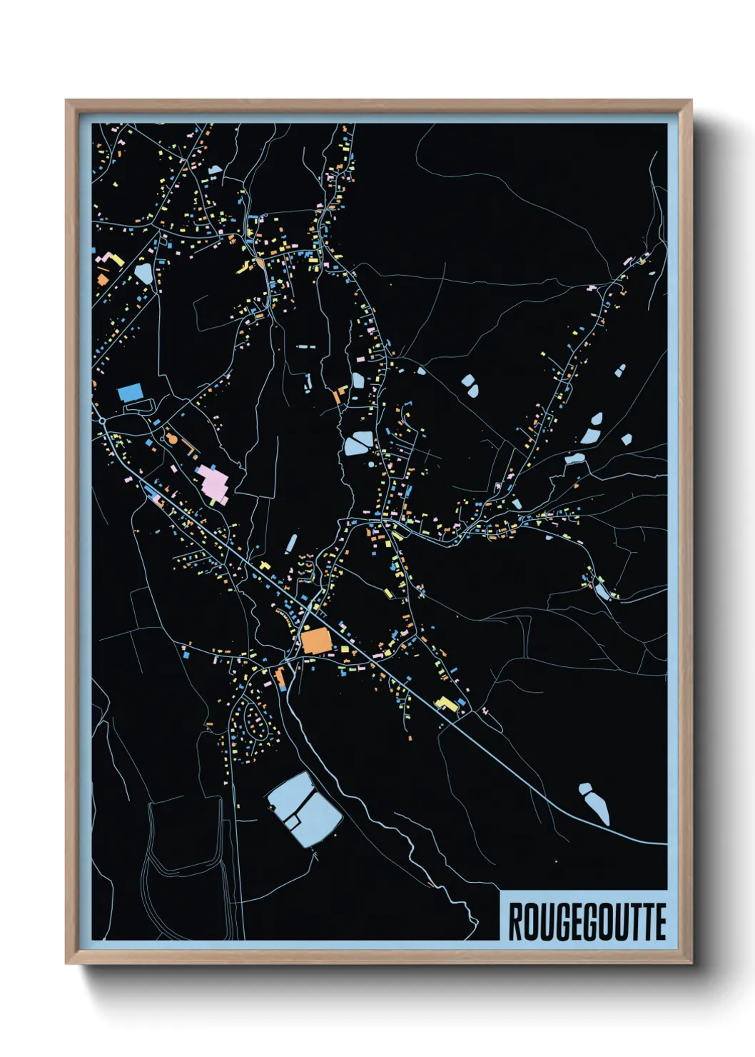 Une affiche de carte sur Rougegoutte