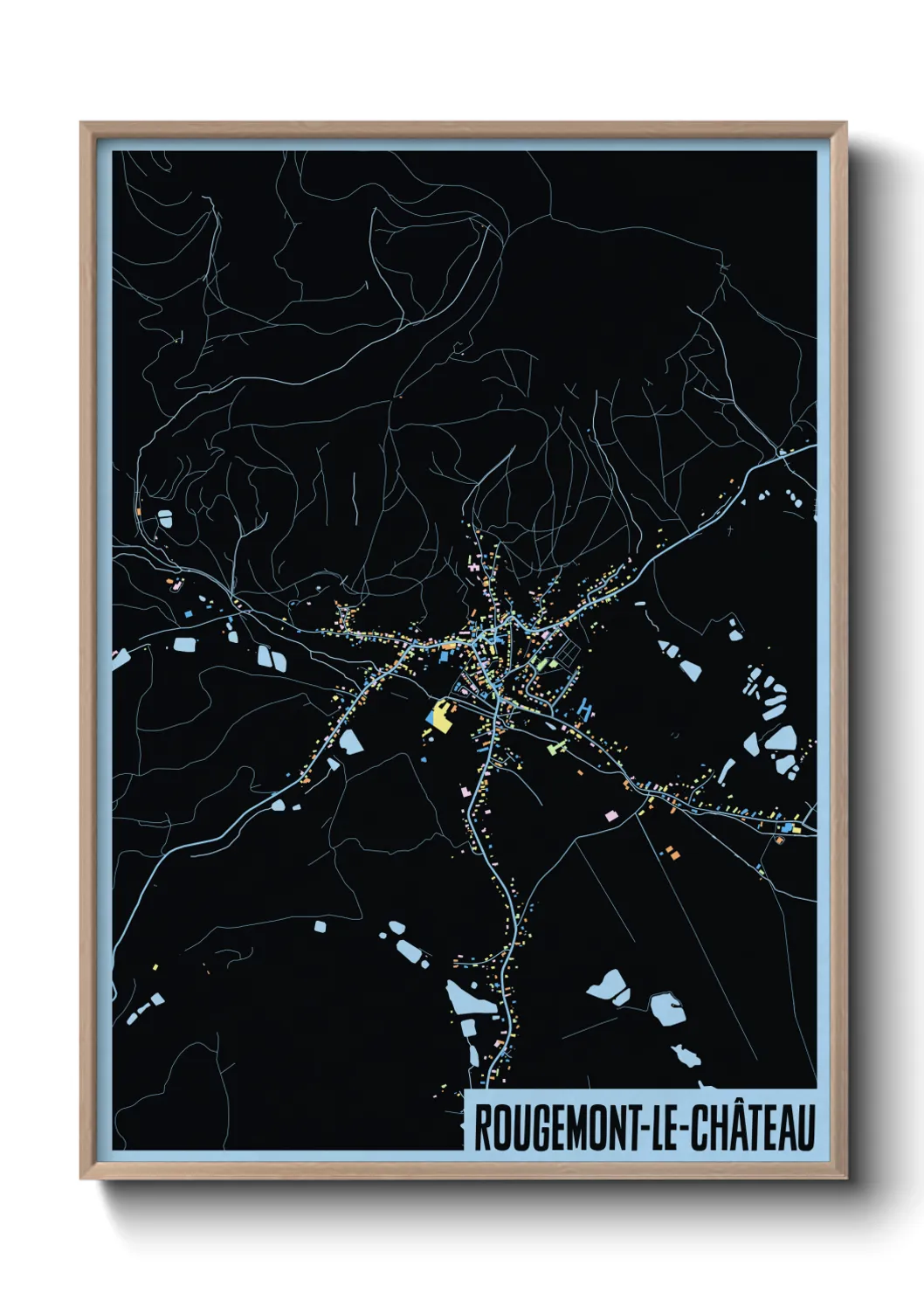Une affiche de carte sur Rougemont-le-Château