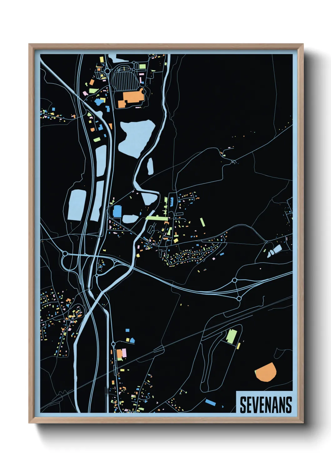 Une affiche de carte sur Sevenans