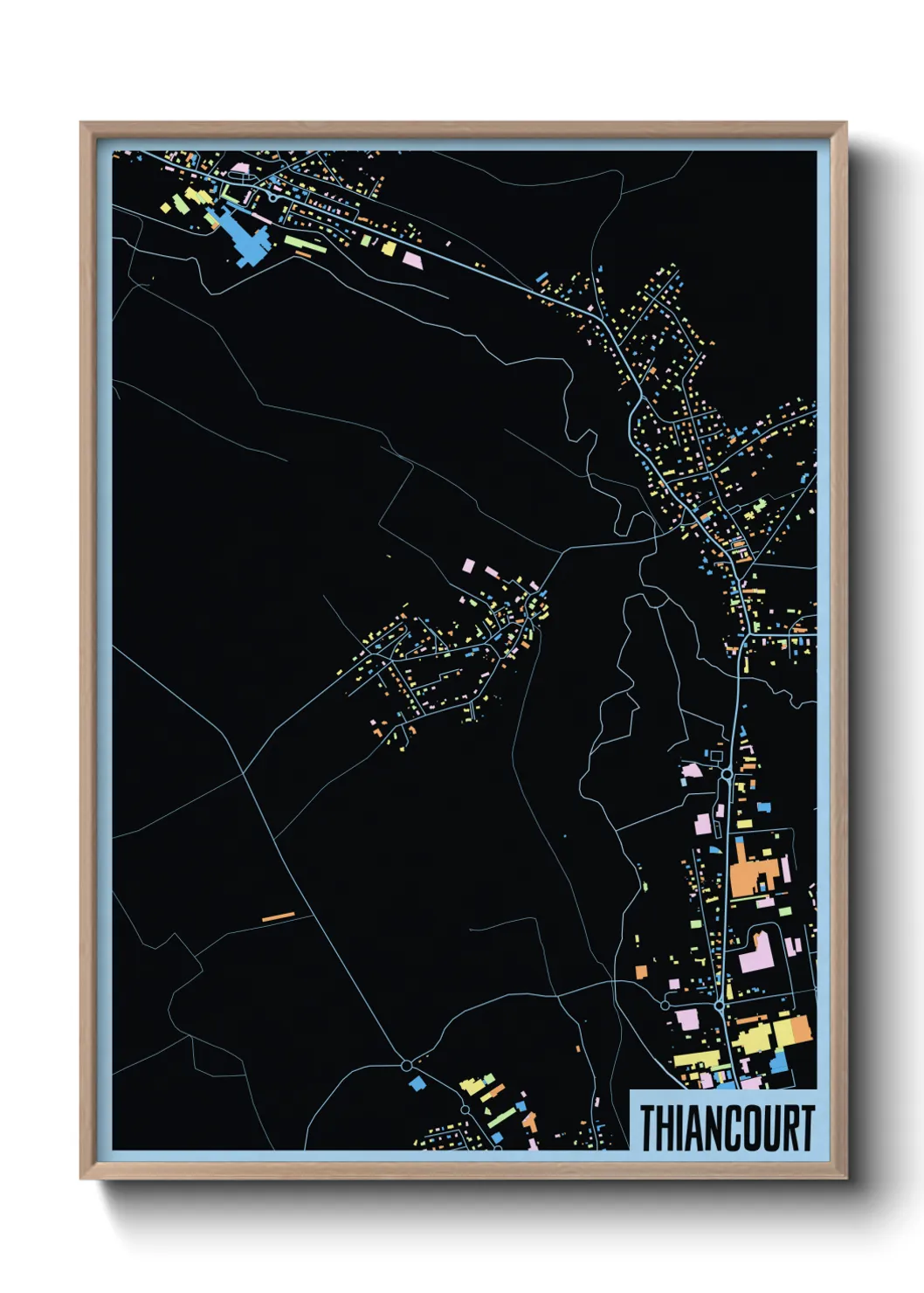Une affiche de carte sur Thiancourt