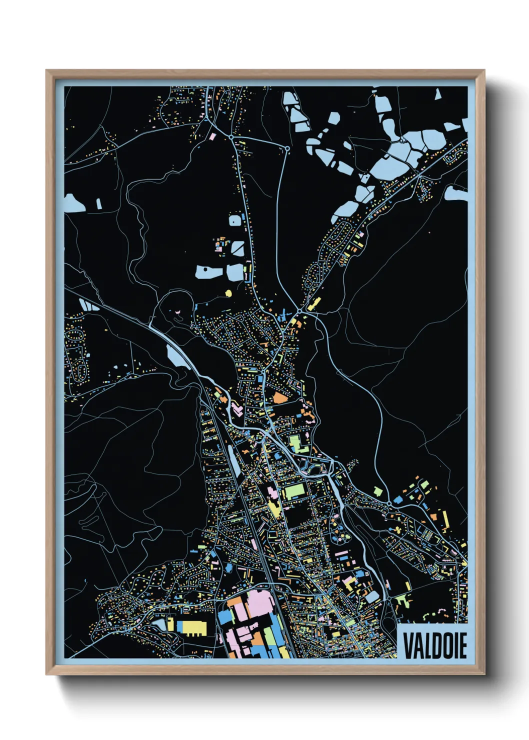 Une affiche de carte sur Valdoie