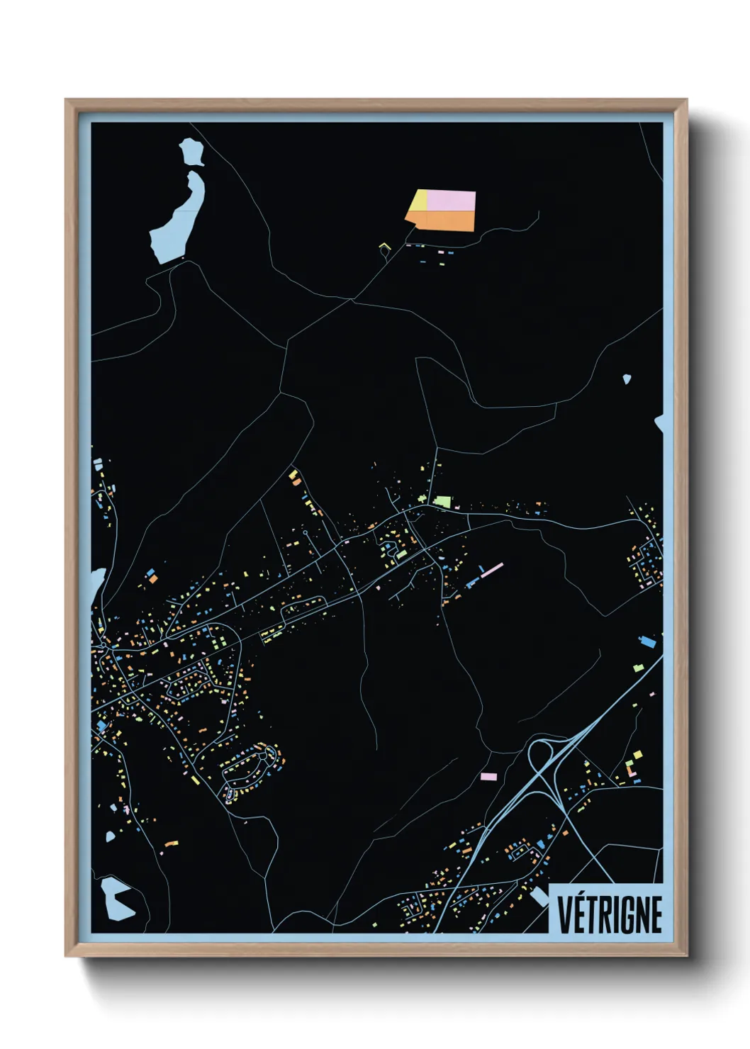 Une affiche de carte sur Vétrigne