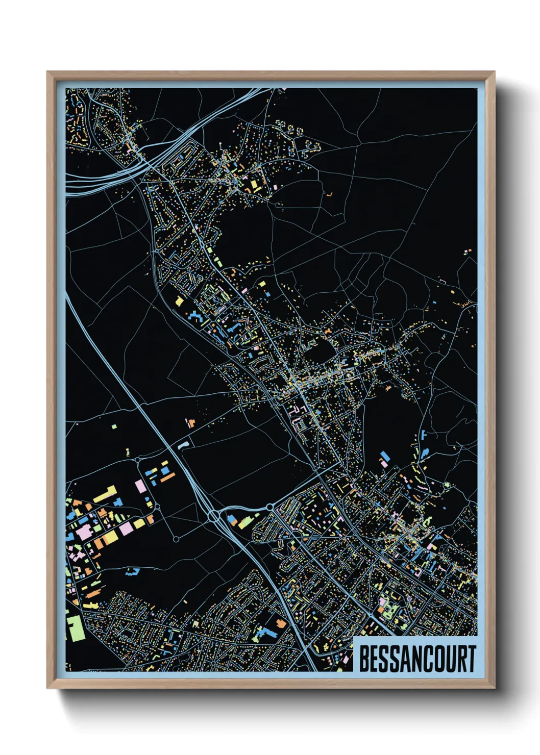 Une affiche de carte sur Bessancourt