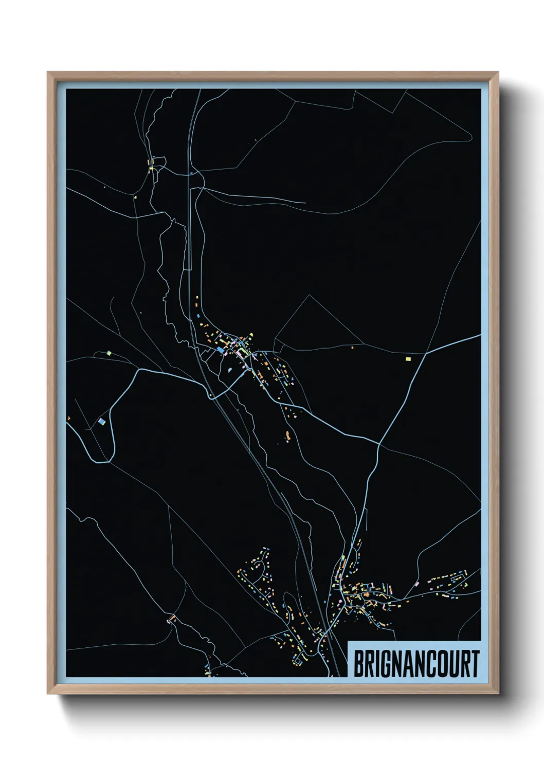 Une affiche de carte sur Brignancourt