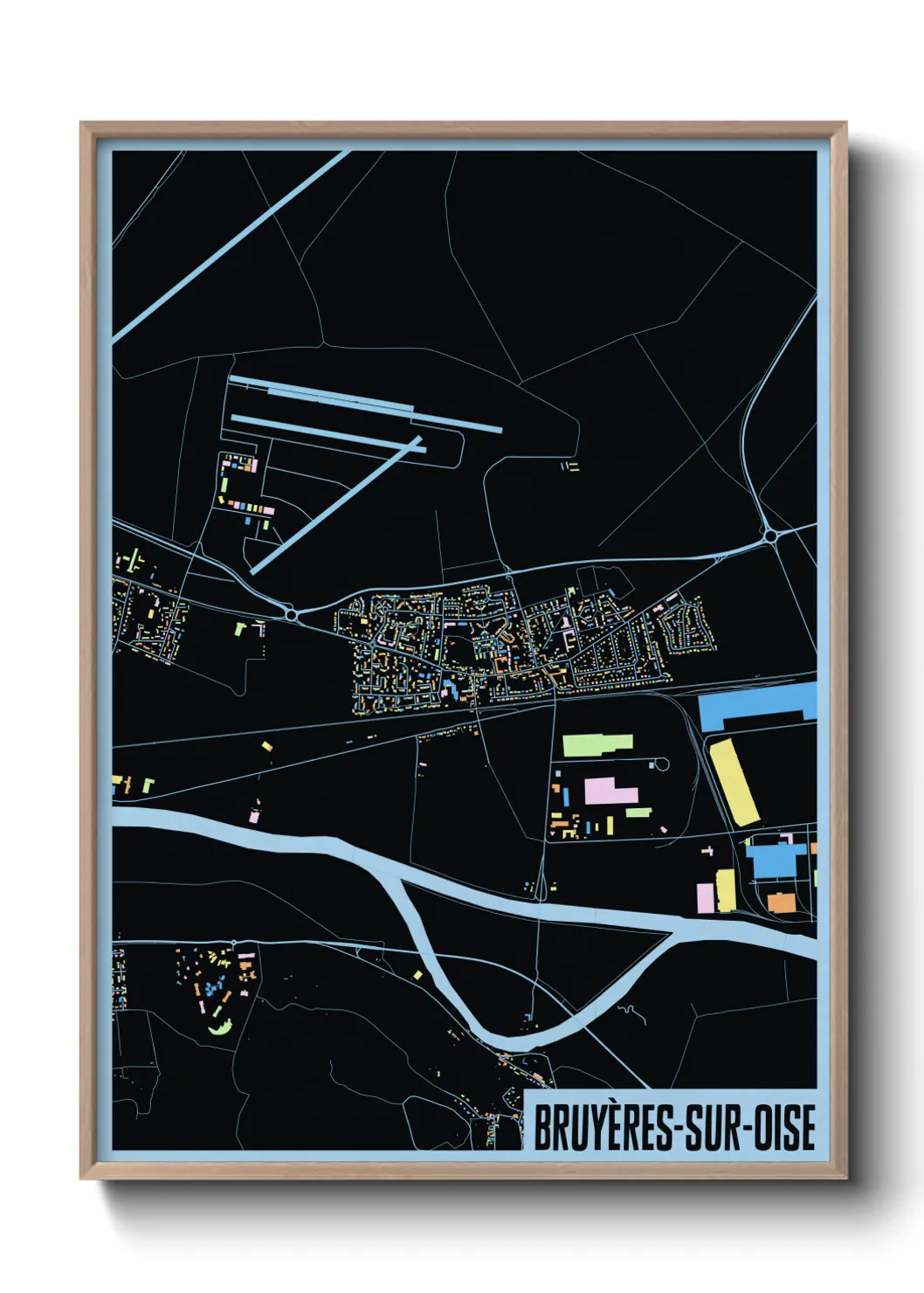 Un poster carteBruyères-sur-Oise