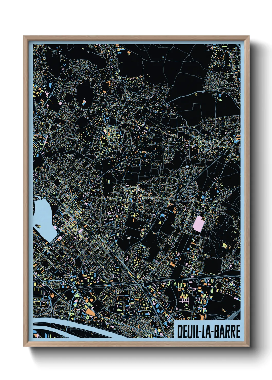 Une affiche de carte sur Deuil-la-Barre