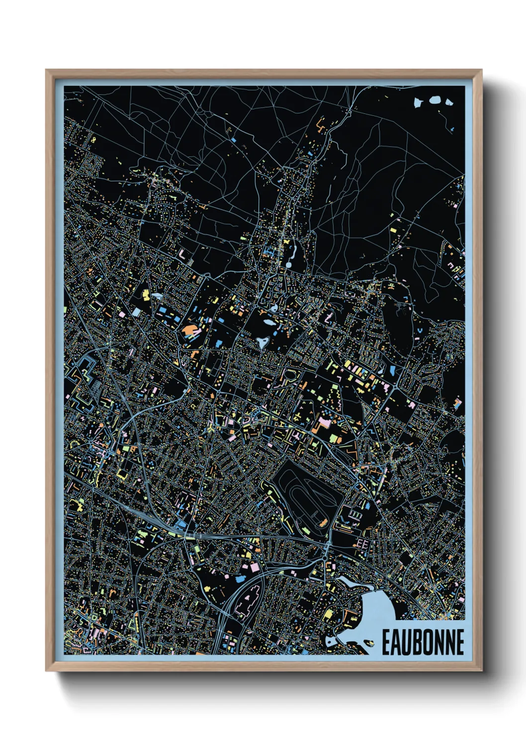 Une affiche de carte sur Eaubonne