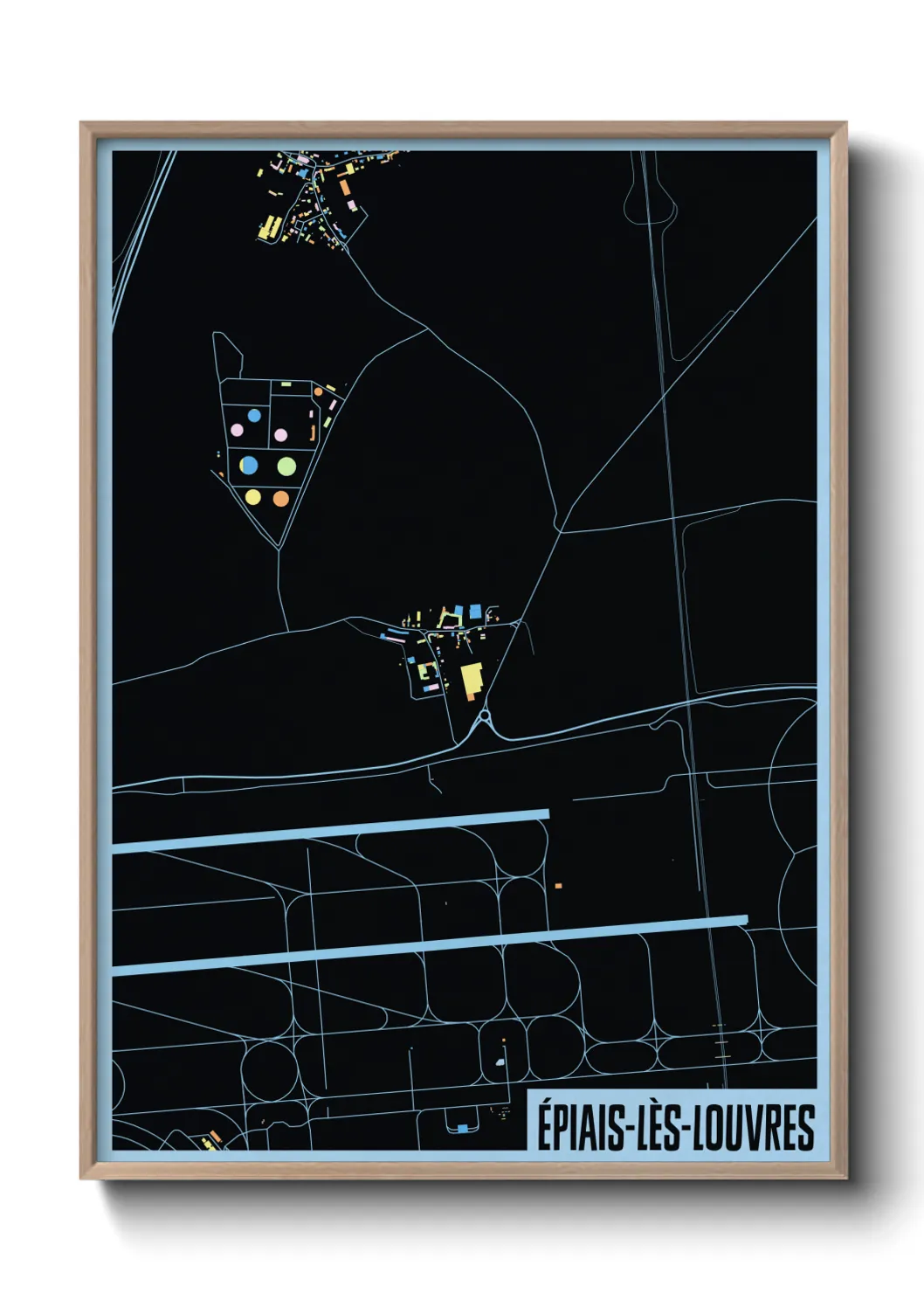 Une affiche de carte sur Épiais-lès-Louvres