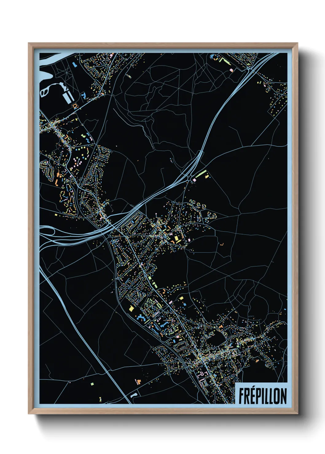 Une affiche de carte sur Frépillon