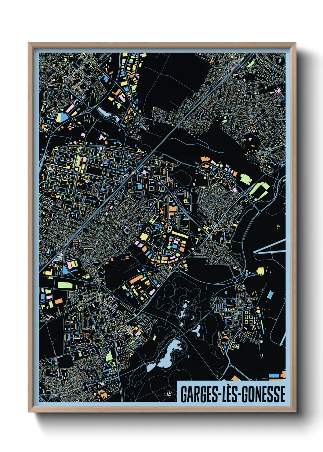 Une affiche de carte sur Garges-lès-Gonesse