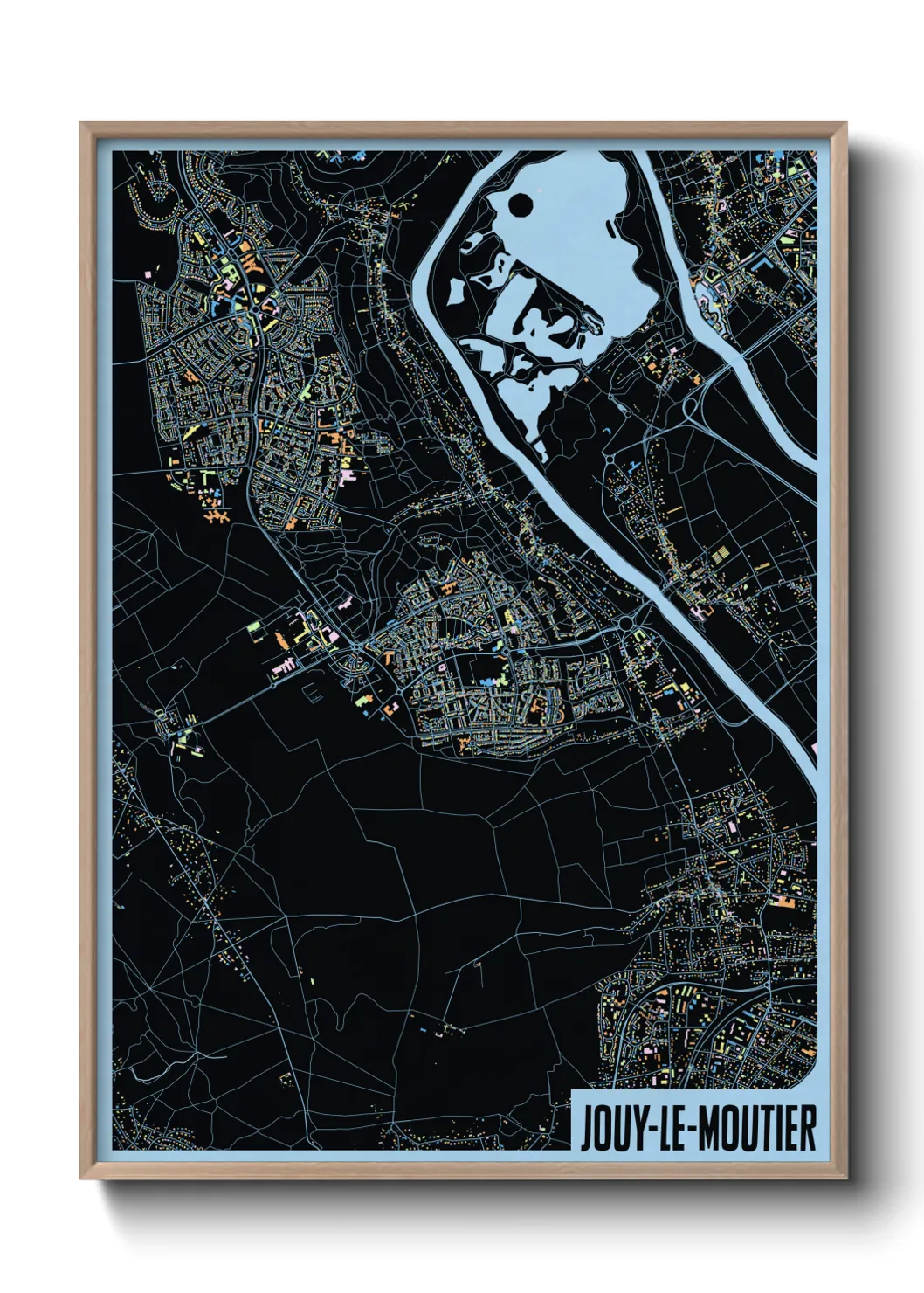 Une affiche de carte sur Jouy-le-Moutier