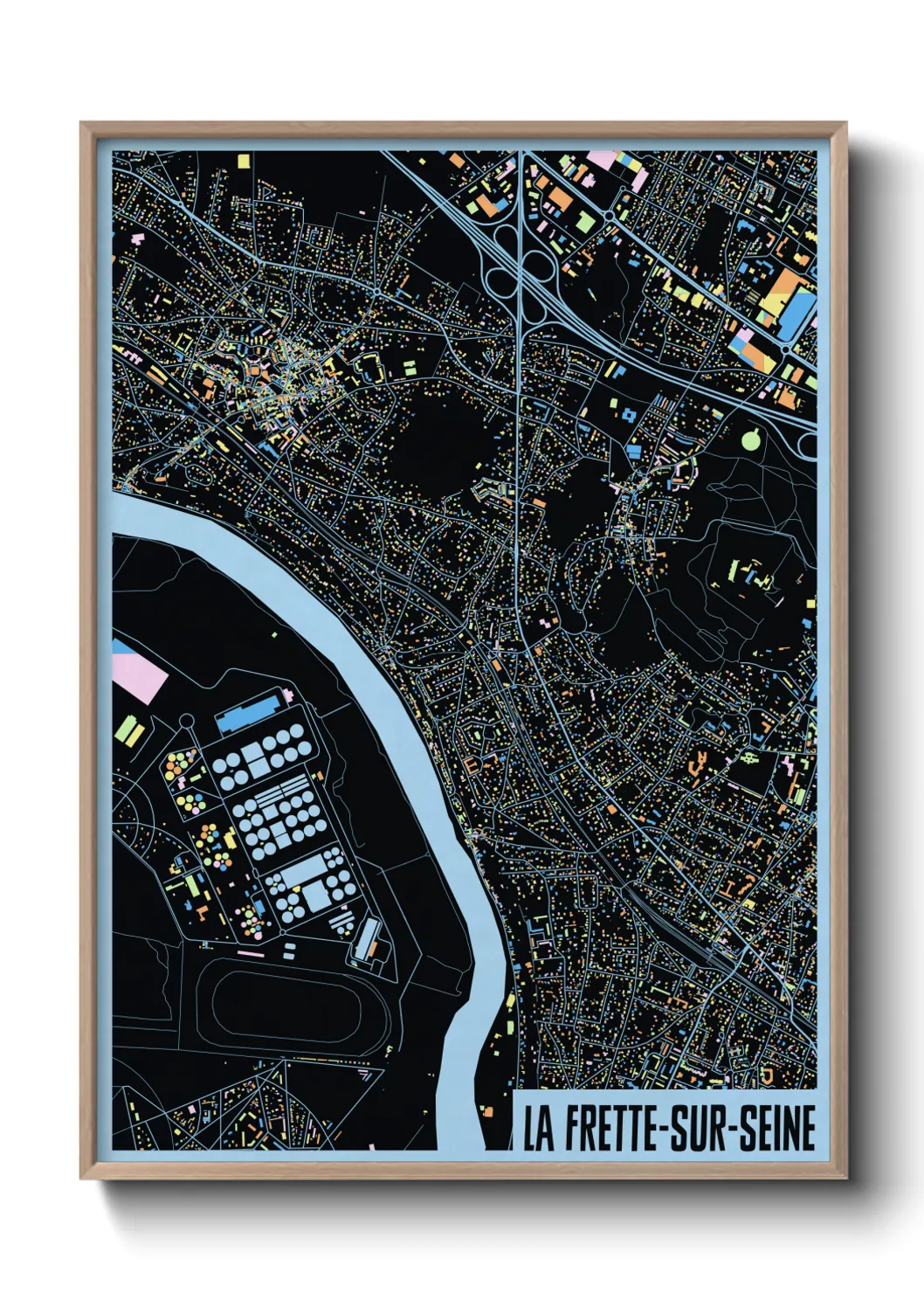 Une affiche de carte sur La Frette-sur-Seine