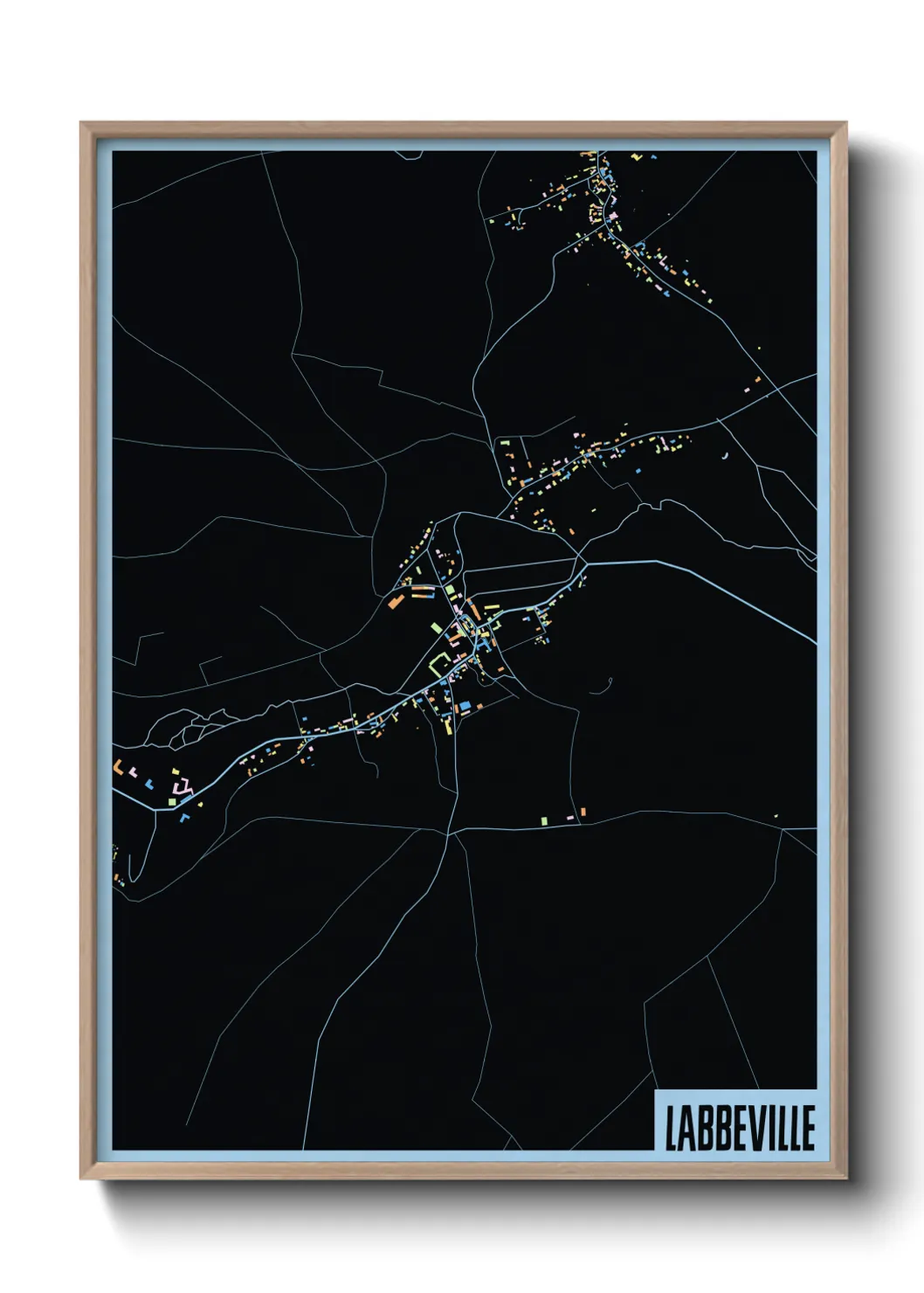 Une affiche de carte sur Labbeville