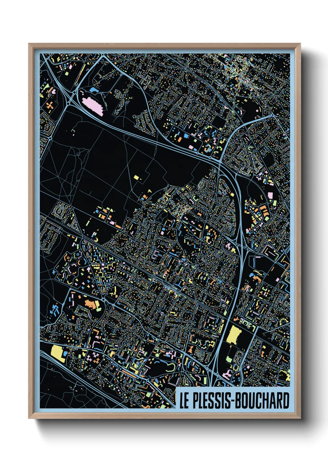 Une affiche de carte sur Le Plessis-Bouchard