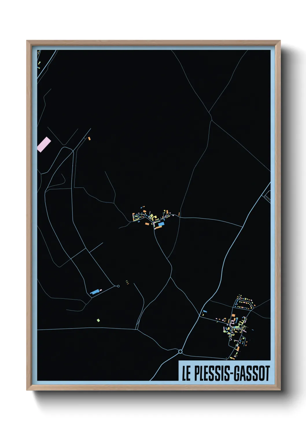 Une affiche de carte sur Le Plessis-Gassot