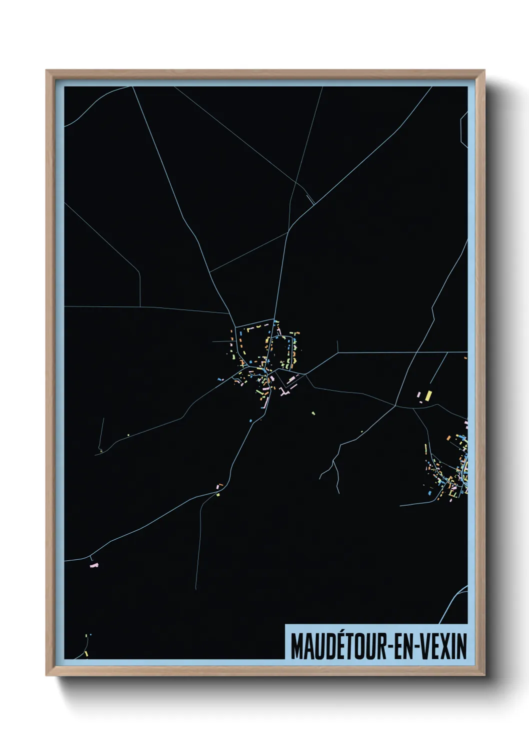 Une affiche de carte sur Maudétour-en-Vexin