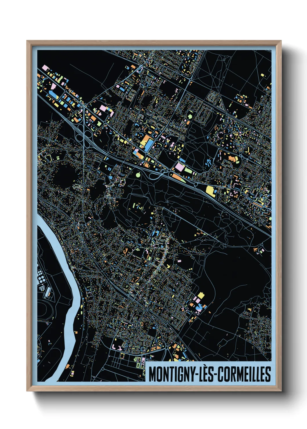 Une affiche de carte sur Montigny-lès-Cormeilles