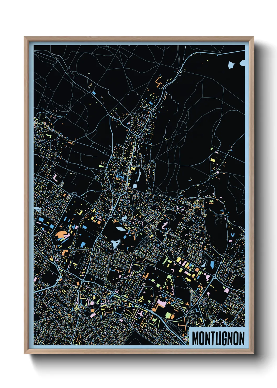 Une affiche de carte sur Montlignon