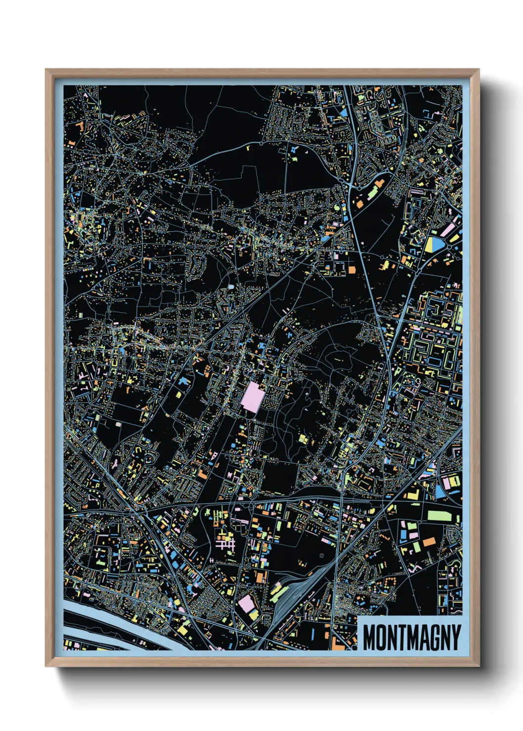 Une affiche de carte sur Montmagny