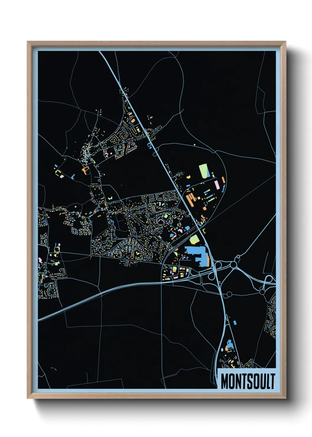 Une affiche de carte sur Montsoult