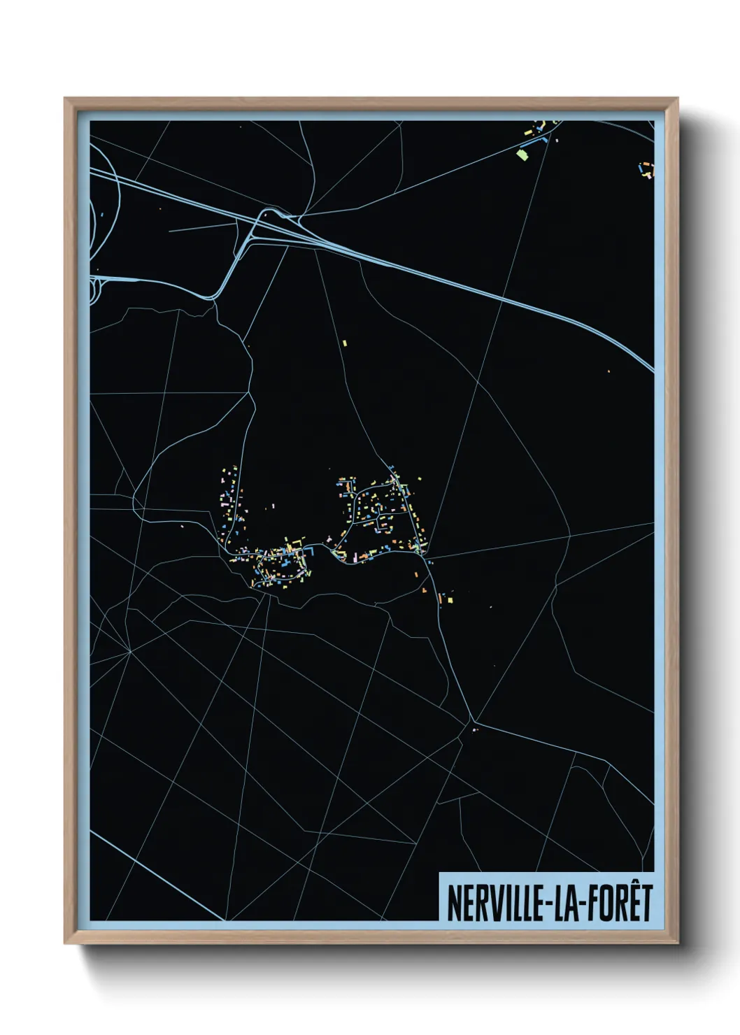 Un poster carteNerville-la-Forêt