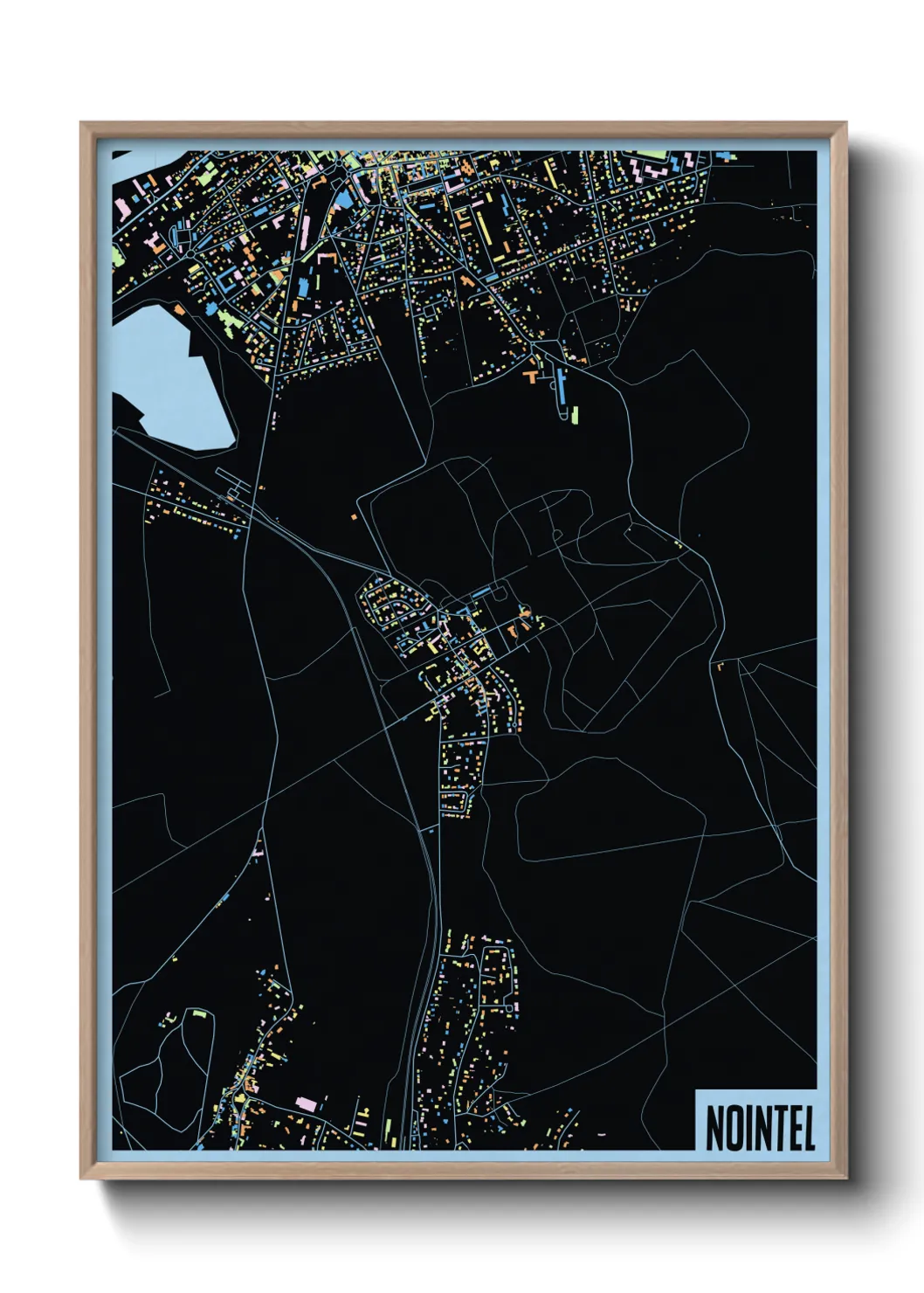 Une affiche de carte sur Nointel