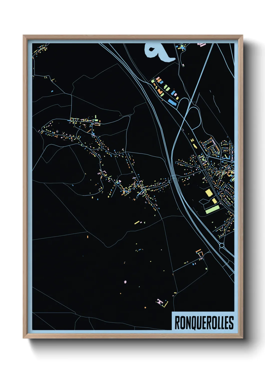 Une affiche de carte sur Ronquerolles