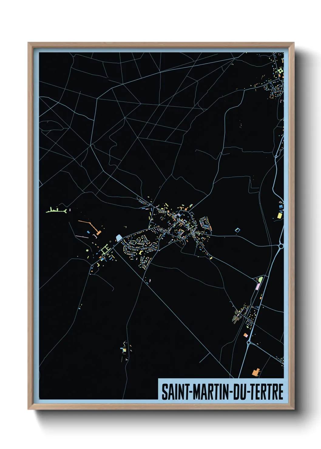 Un poster carteSaint-Martin-du-Tertre