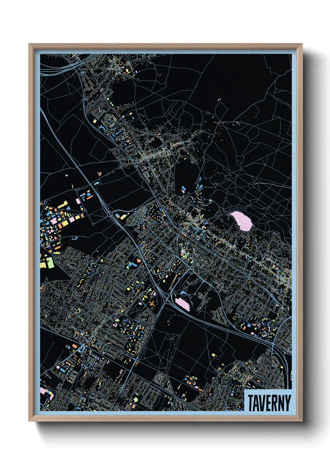 Une affiche de carte sur Taverny