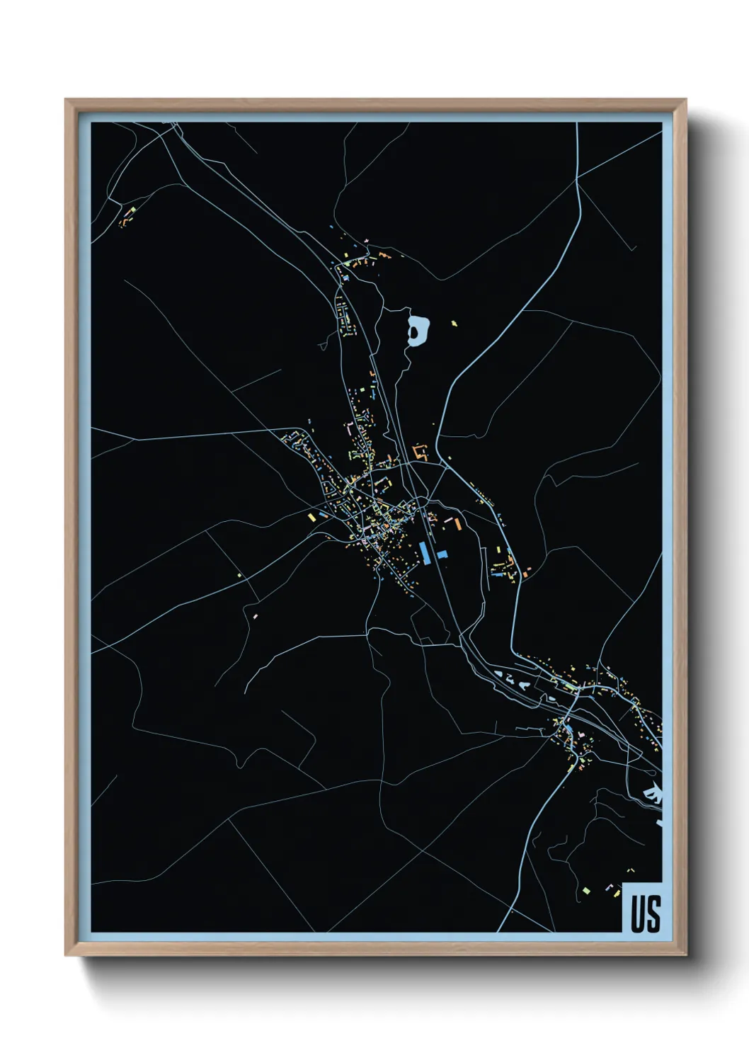 Une affiche de carte sur Us