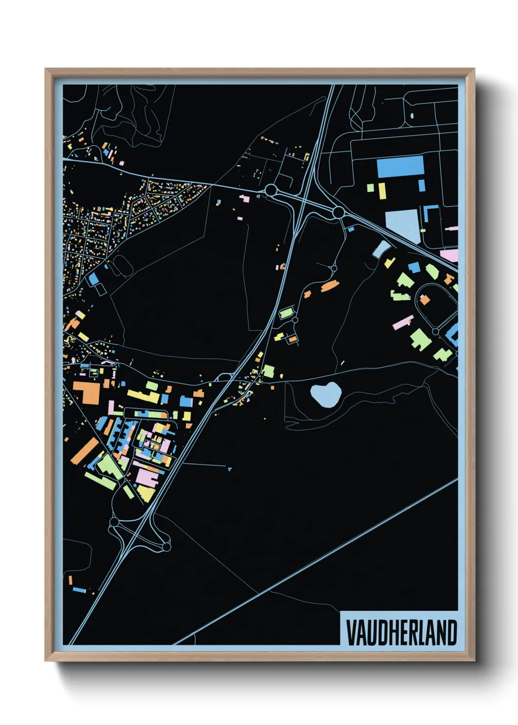 Une affiche de carte sur Vaudherland