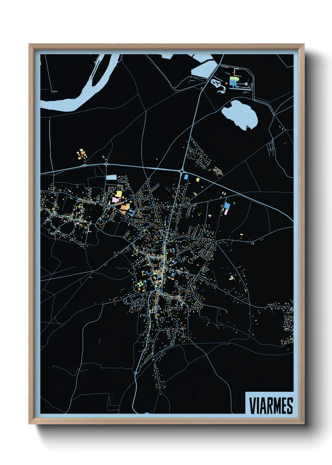 Une affiche de carte sur Viarmes