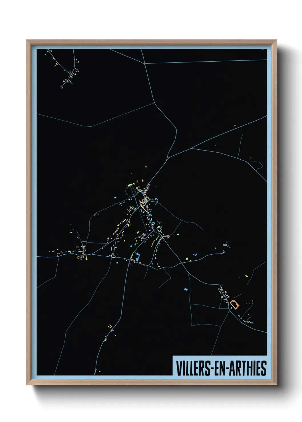 Une affiche de carte sur Villers-en-Arthies